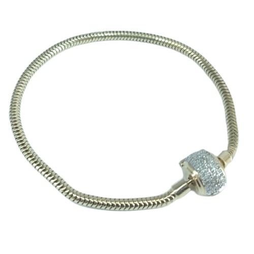 Emma & Roe Gold Snake Link Charm Bracelet 10ct Yellow Gold Bracelet