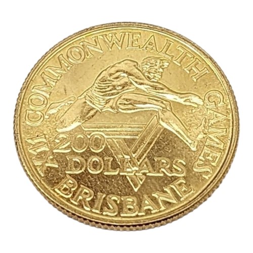 22ct 200 Commonwealth Games Brisbane 1982 Yellow Gold Gold Coin 10G 001900367688 Cash