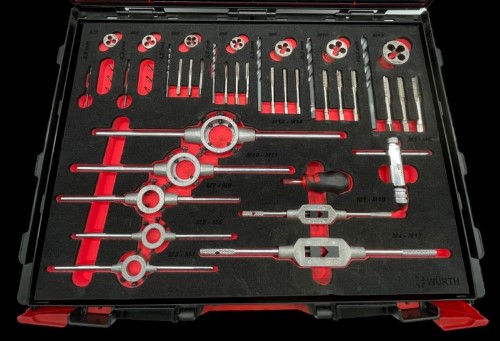 Wurth Premium Tap & Die Set Hss M3M12 44Pcs Sysko Black 047000085350