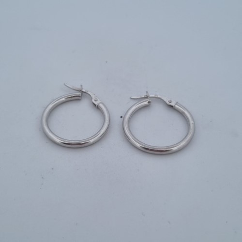 9ct Karat Hoop Earrings White Gold Earring Pierced 1.31G | 043700429129 ...
