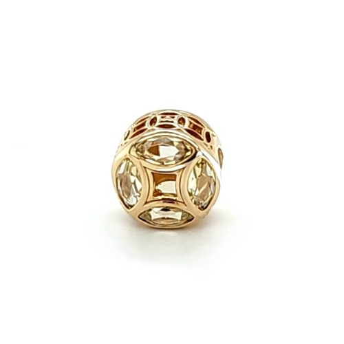 Pandora 14ct Yellow Gold Plated Metal, Good Fortune Coin (767821 Rrp
