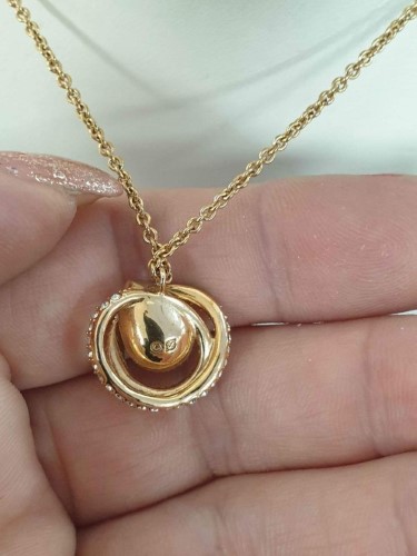 Silver Swarovski Rose GoldTone Plated Necklace + Pendant Rose Gold