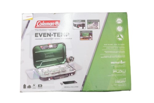 Coleman Eventemp 3 Burner Stove With Griddle Green 050100218885