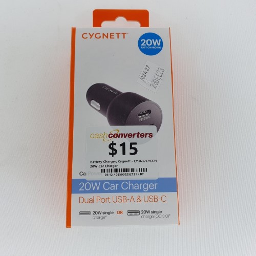 20W Car Charger Black 035900232721 Cash Converters