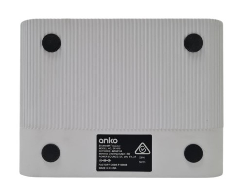 Anko Bluetooth Clock Radio Wireless Charger Sc810 White 001400486109
