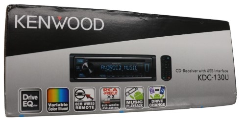 Kenwood Single Din Usb Aux Am/Fm Radio Stereo CD Player Car Audio