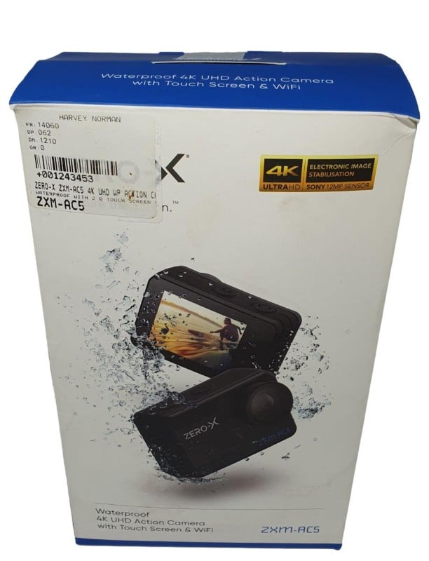 Zero-X Waterproof 4K UHD Action Camera Zxm-Ac5 Black