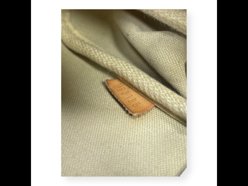 Louis Vuitton Pochette Eva Damier Azur Clutch Crossbody Bag White