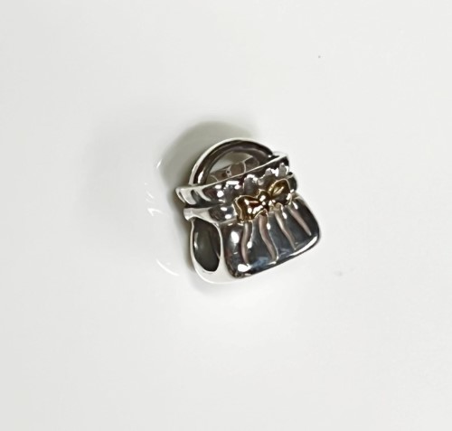 Pandora Sterling Silver & Gold Purse Clutch Charm | eBay
