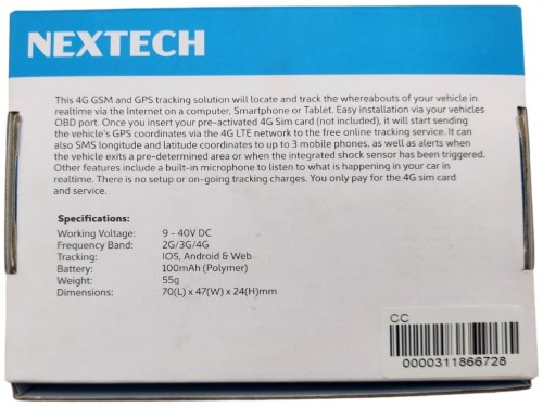 Nextech Obd II 4G/Gps Tracking Device 024800099002 Cash Converters