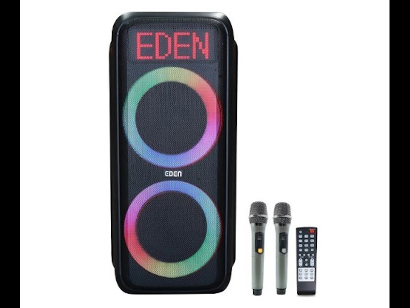 Eden Waterproof Bluetooth Karaoke Machine Dual Wireless Uhf