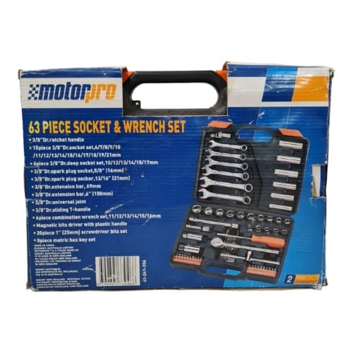 Motorpro 63 Piece Socket And Wrench Chrome 042400203172 Cash Converters