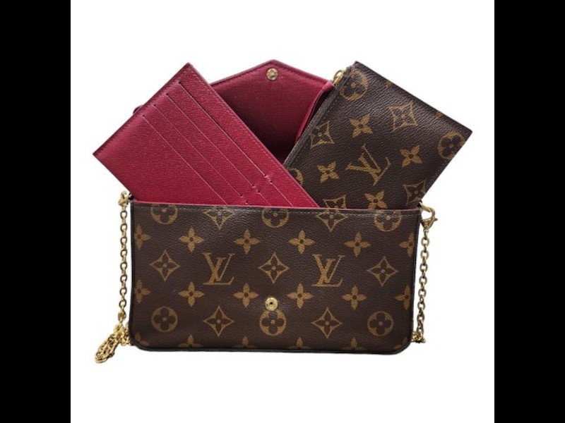 Louis Vuitton Monogram Canvas Felicie Chain Wallet M61276 : :  Bags, Wallets and Luggage
