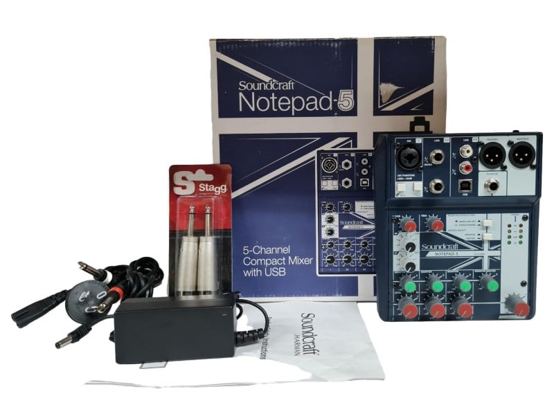 Notepad Mixer Soundcraft Notepad 5 Mixing Console With Usb I/O 5085980Au ...